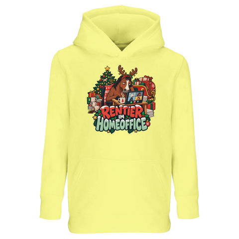 Rentier im Homeoffice – Kinder-Hoodie