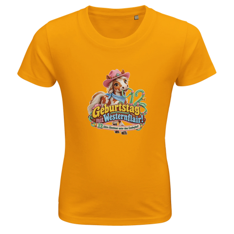 Geburtstag mit Westernflair! (12 Jahre) – Kinder-T-Shirt Bio