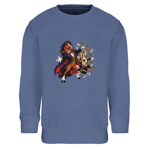 Zauberer-Pferd mit Zylinder – Kinder-Pullover