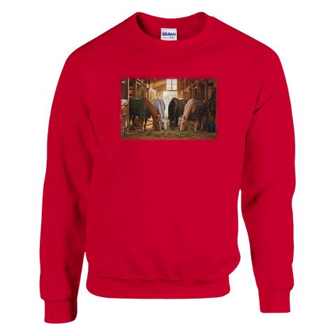 Fütterung in der Stallgasse – Pullover