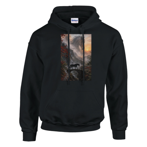 Nebelbrücke im Bergmorgen – Hoodie