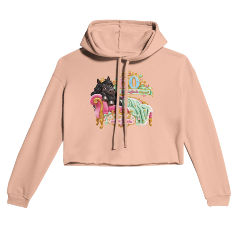 60 und königlich entspannt – Cropped Hoodie