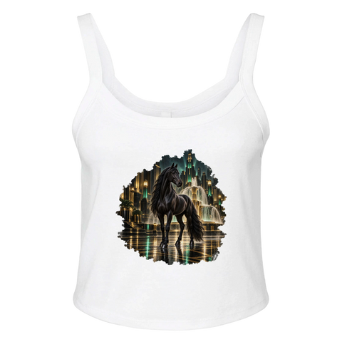Rappe in der Art-déco-Stadtnacht – Ripp-Tank-Top