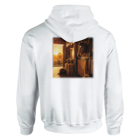 Guten Morgen im Stall – Hoodie mit Rückendruck