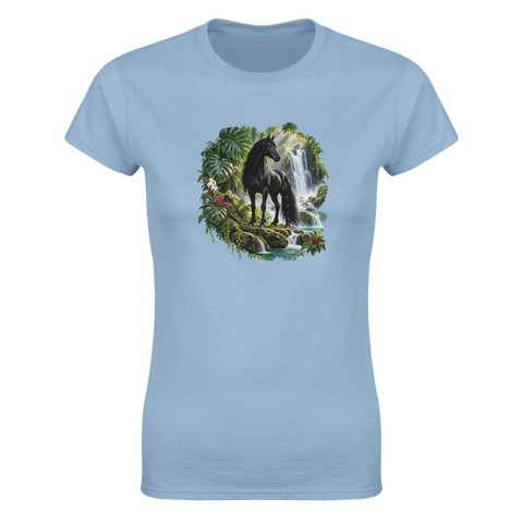 Rappe am Dschungelwasserfall – Damen-T-Shirt