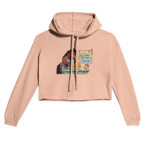 60 Jahre, gute Hufe – Cropped Hoodie