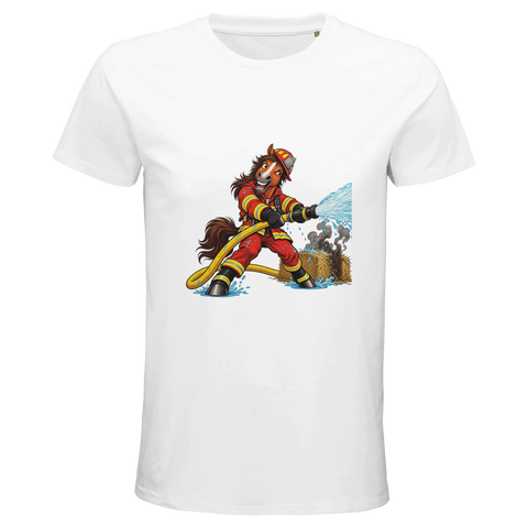 Feuerwehr-Pferd im Einsatz – Bio-T-Shirt Herren