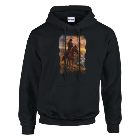 Reiterin auf der Küstenklippe – Hoodie