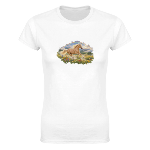 Palomino unterm Regenbogen – Damen-T-Shirt