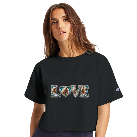 Love – Islandpferd im Nordlicht – Crop-Top