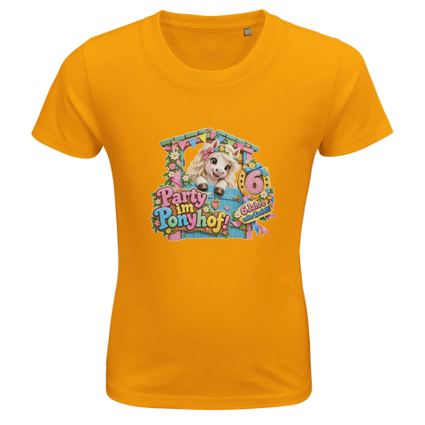 Party im Ponyhof! (6 Jahre) – Kinder-T-Shirt Bio