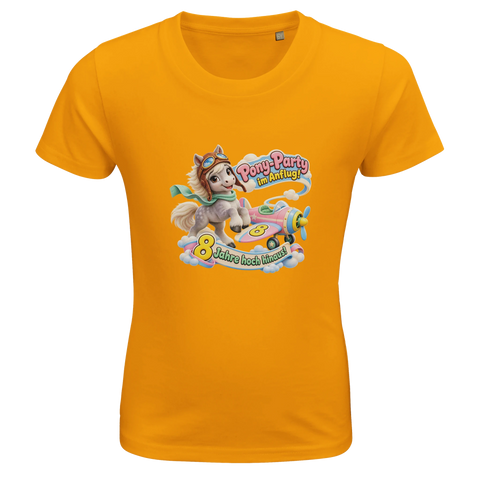 Pony-Party im Anflug! (8 Jahre) – Kinder-T-Shirt Bio