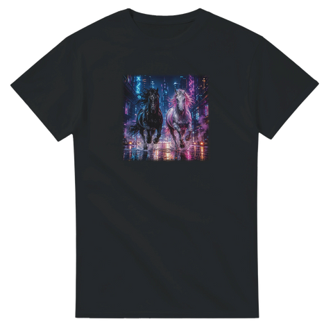Neonstadt bei Nacht – T-Shirt