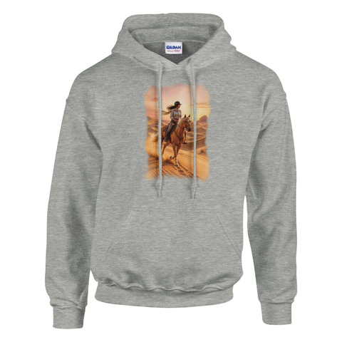 Reiterin in den Sanddünen – Hoodie