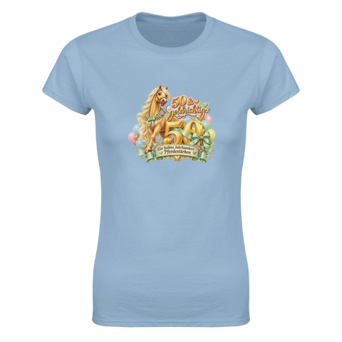 50 und goldrichtig – Damen-T-Shirt