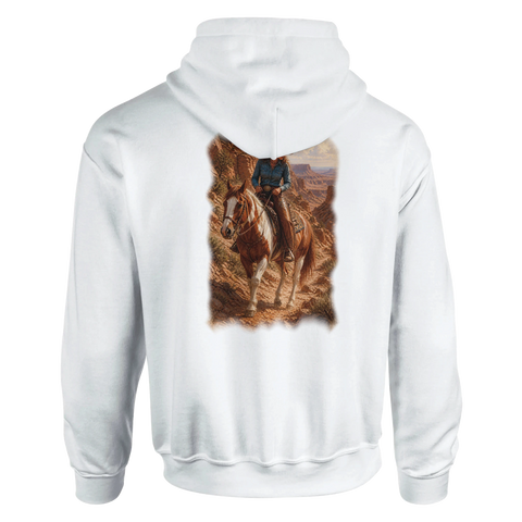 Mit dem Paint Horse durch den Canyon – Hoodie mit Rückendruck