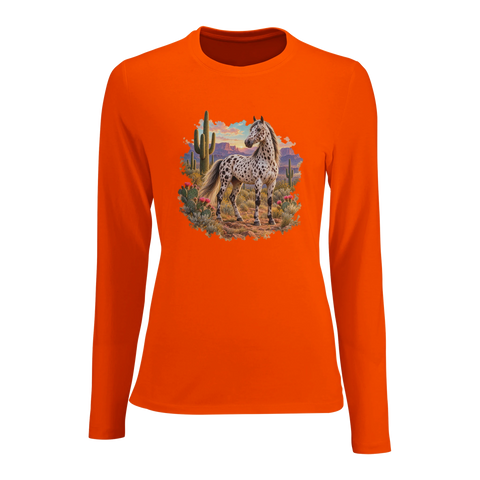 Appaloosa im Wüstental – Damen-Langarmshirt