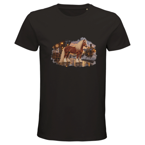 Kaltblut am Dampfbahnhof – Bio-T-Shirt Herren