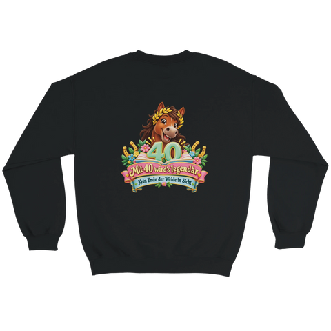 Mit 40 wird's legendär – Pullover mit Rückendruck