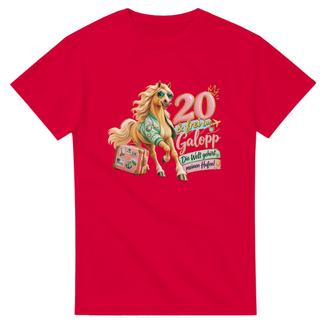 20 und frei im Galopp! – T-Shirt