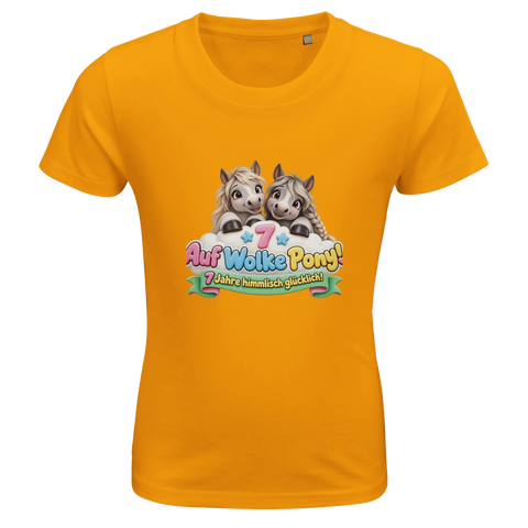 Auf Wolke Pony! (7 Jahre) – Kinder-T-Shirt Bio