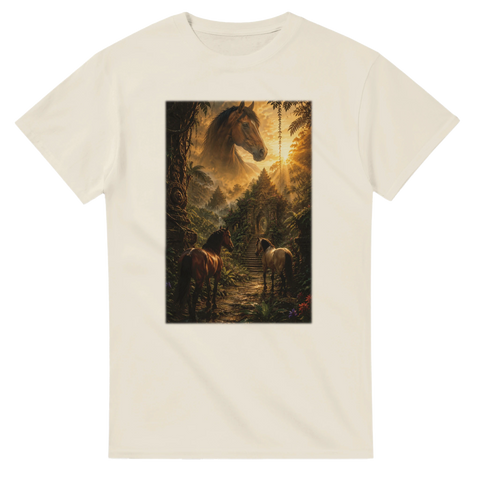 Dschungeltempel im Goldlicht – T-Shirt