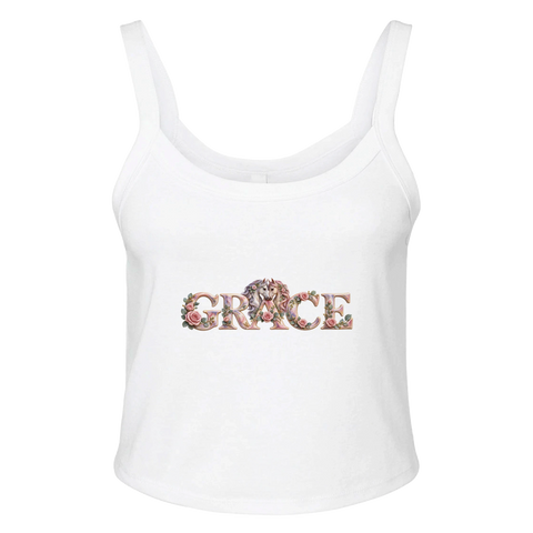 Grace – Pferdepaar zwischen Rosen – Ripp-Tank-Top
