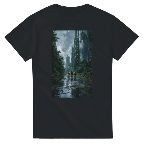 Wilde Pferde in der grünen Stadt – T-Shirt