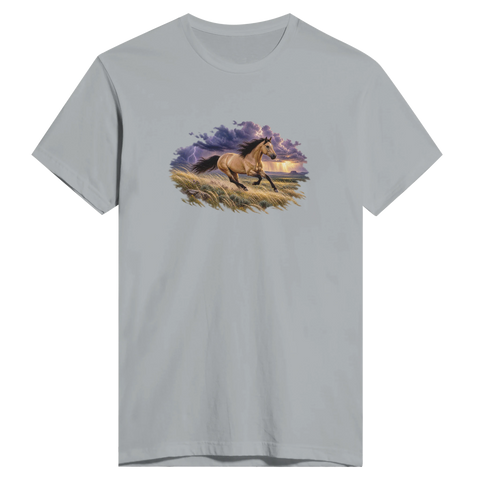 Buckskin im Prärie-Gewitter – Herren-T-Shirt