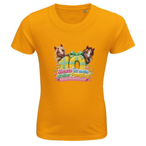 Heute ist mein großer Ponytag! (10 Jahre) – Kinder-T-Shirt Bio