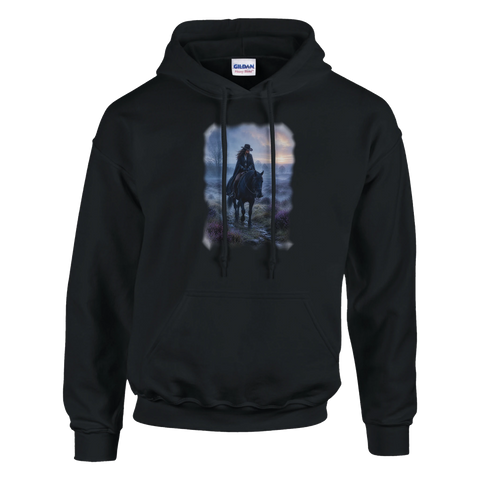 Reiterin im nebligen Moor – Hoodie