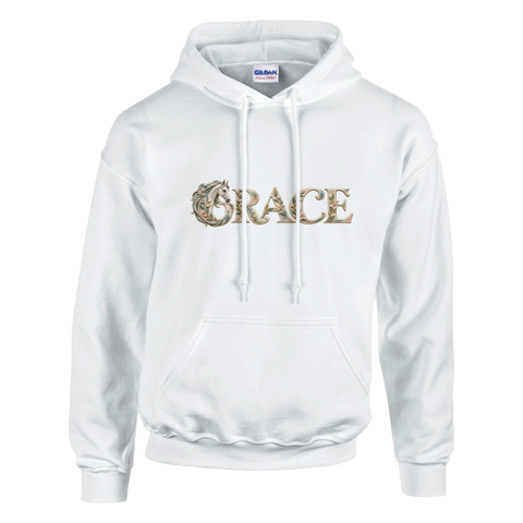 Grace – Schimmel in der Blütenschrift – Hoodie