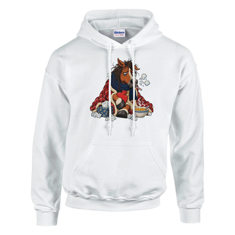 Erkältetes Pferd mit Suppe – Hoodie