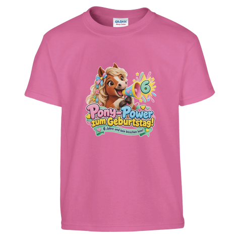 Pony-Power zum Geburtstag! (6 Jahre) – Kinder-T-Shirt
