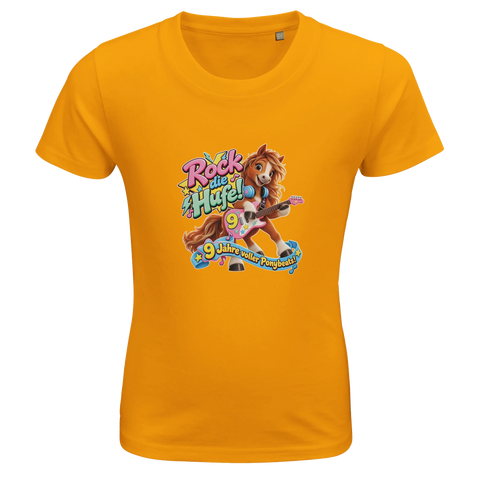 Rock die Hufe! (9 Jahre) – Kinder-T-Shirt Bio