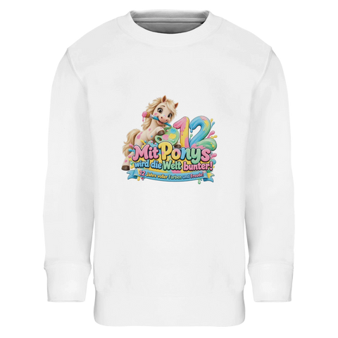 Mit Ponys wird die Welt bunter! (12 Jahre) – Kinder-Pullover