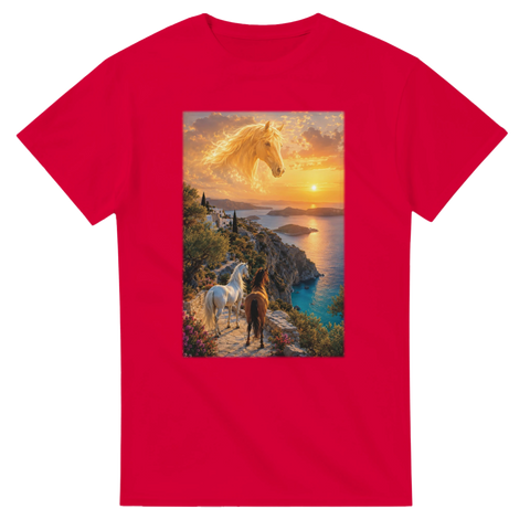 Mittelmeerklippe im Sonnengold – T-Shirt