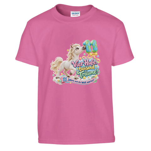 Vier Hufe, tausend Träume! (11 Jahre) – Kinder-T-Shirt