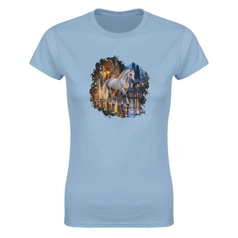 Lipizzaner im venezianischen Regenhof – Damen-T-Shirt
