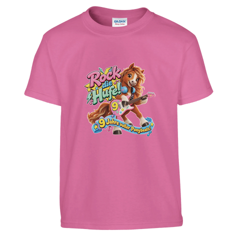 Rock die Hufe! (9 Jahre) – Kinder-T-Shirt