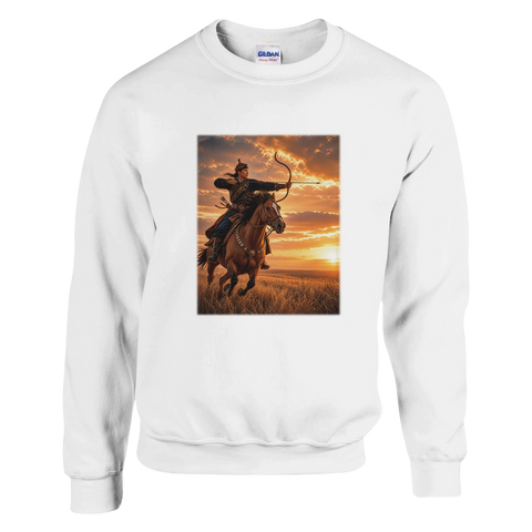 Reiterbogenschütze im goldenen Sonnenuntergang – Pullover