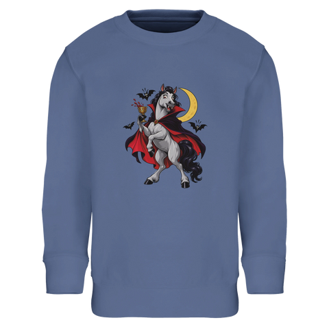 Vampir-Pferd mit Fledermäusen – Kinder-Pullover