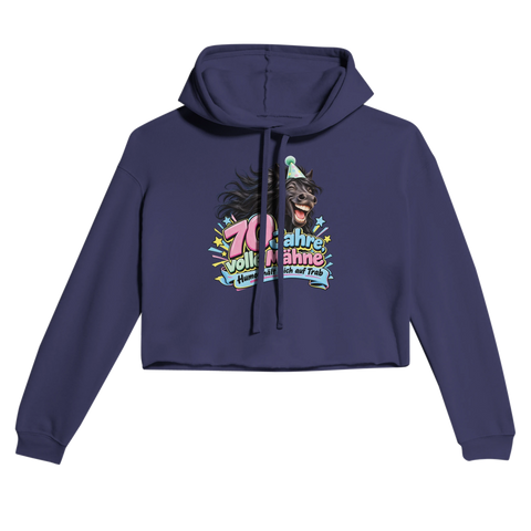 70 Jahre, volle Mähne – Cropped Hoodie