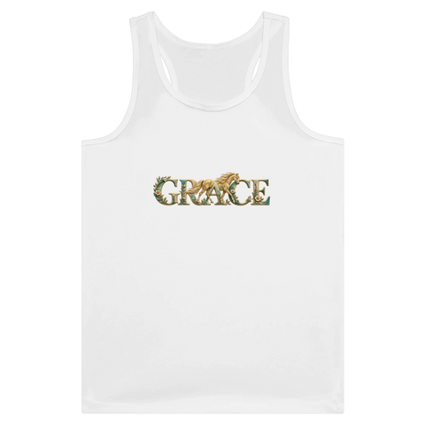 Grace – Goldenes Pferd in Türkis – Tank-Top