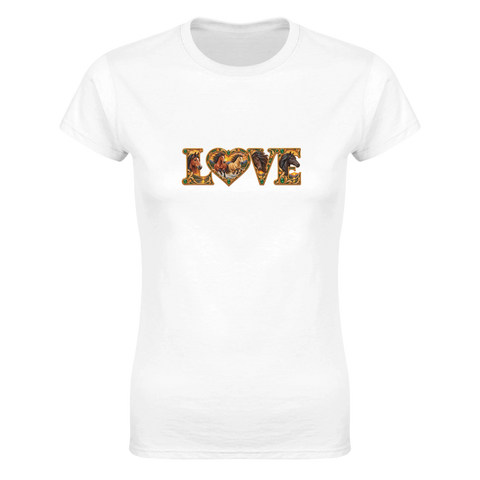 Love – Freiheit in Smaragd und Gold – Damen-T-Shirt