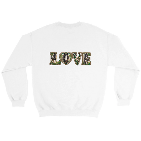 Love – Tinker in Smaragdgrün – Pullover mit Rückendruck