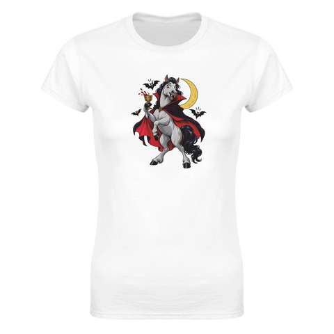 Vampir-Pferd mit Fledermäusen – Damen-T-Shirt