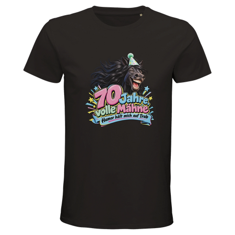 70 Jahre, volle Mähne – Bio-T-Shirt Herren