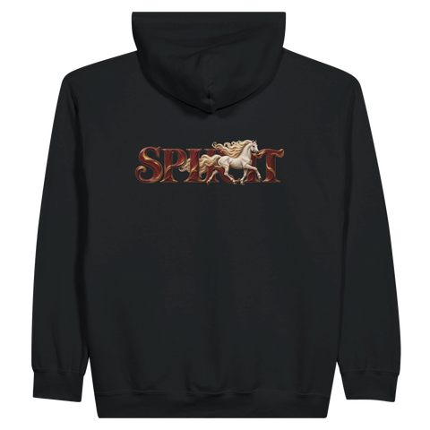 Spirit – Schimmel in Weinrot – Zip-Hoodie mit Rückendruck