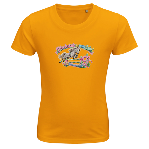 Pferdestark ins neue Jahr! (9 Jahre) – Kinder-T-Shirt Bio